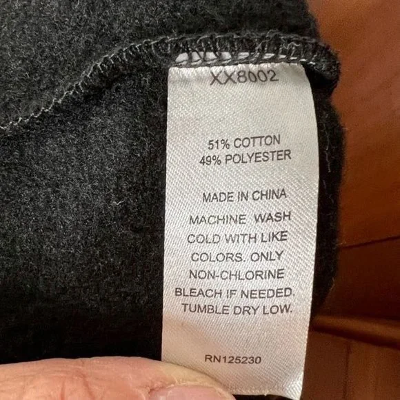 Cali Be Black Crewneck Long Sleeve Drawcord Sweatshirt Women's Size Medium M - Picture 6 of 7